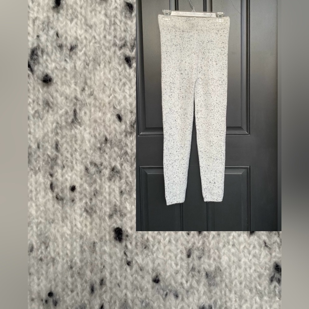 Zara Black Speckled Light Gray Sweater Knit pants Women’s, stretch